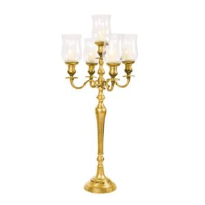Candelabro color oro 5 fiamme 1523