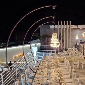 Arco con lampadario a goccia 1525