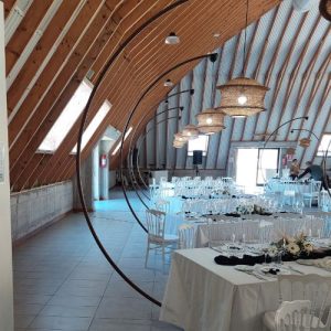 Arco con lampadario in Rattan 1527